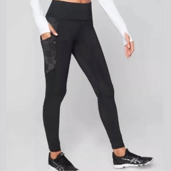 Athleta Radiant Grid High Rise Traverse High Compression Brushed interior S - Picture 1 of 16